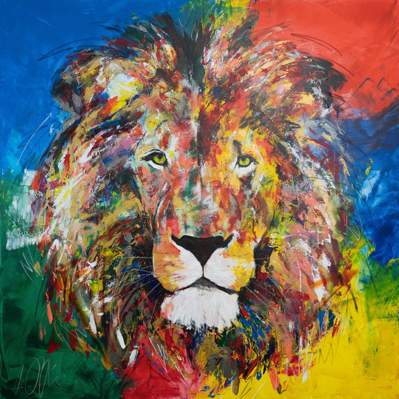 Title "LION" contemporary paint 第2張的照片