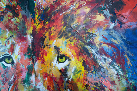 Title "LION" contemporary paint 第6張的照片