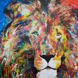 Title "LION" contemporary paint 第3張的照片