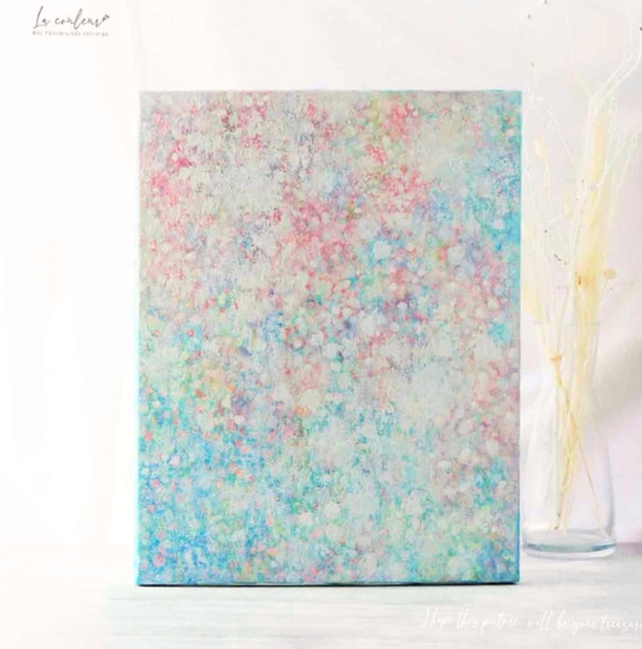 原画】抽象画 さくら 約410×320×20mm F6サイズ 絵画 La couleur