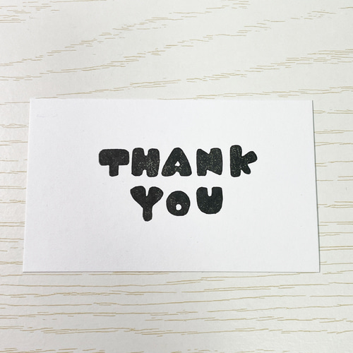 thank youの消しゴムはんこ #97 はんこ・スタンプ こぶたのお