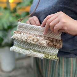 カスタム織り両面デザイン斜めショルダー小さなバッグは携帯電話を収納可能織りパターンデザインバッグ *カスタムメイド 1枚目の画像