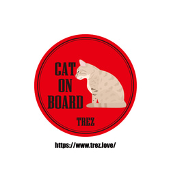 全8色 名前入り CAT ON BOARD オーストラリアンミスト ポップアート マグネット 1枚目の画像