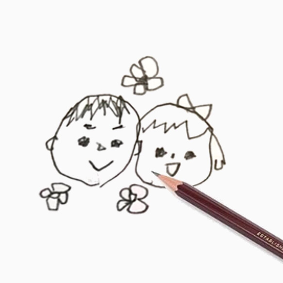 【文字入れ無料】　★子供のお絵かきキーホルダー★　らくがき　イラスト　メモリアル 5枚目の画像