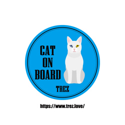 全8色 名前入り CAT ON BOARD カオマニー ポップアート マグネット 1枚目の画像
