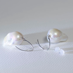 Fresh water pearl / pt900　pierce 【hook pierce】 4枚目の画像