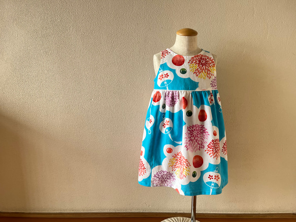 【新品】　ハローキティ　浴衣　プルメリア　ワンピース　簡単　夏　花火大会 新品】 ハローキティ 浴衣 プルメリア ワンピース 簡単 夏 花火