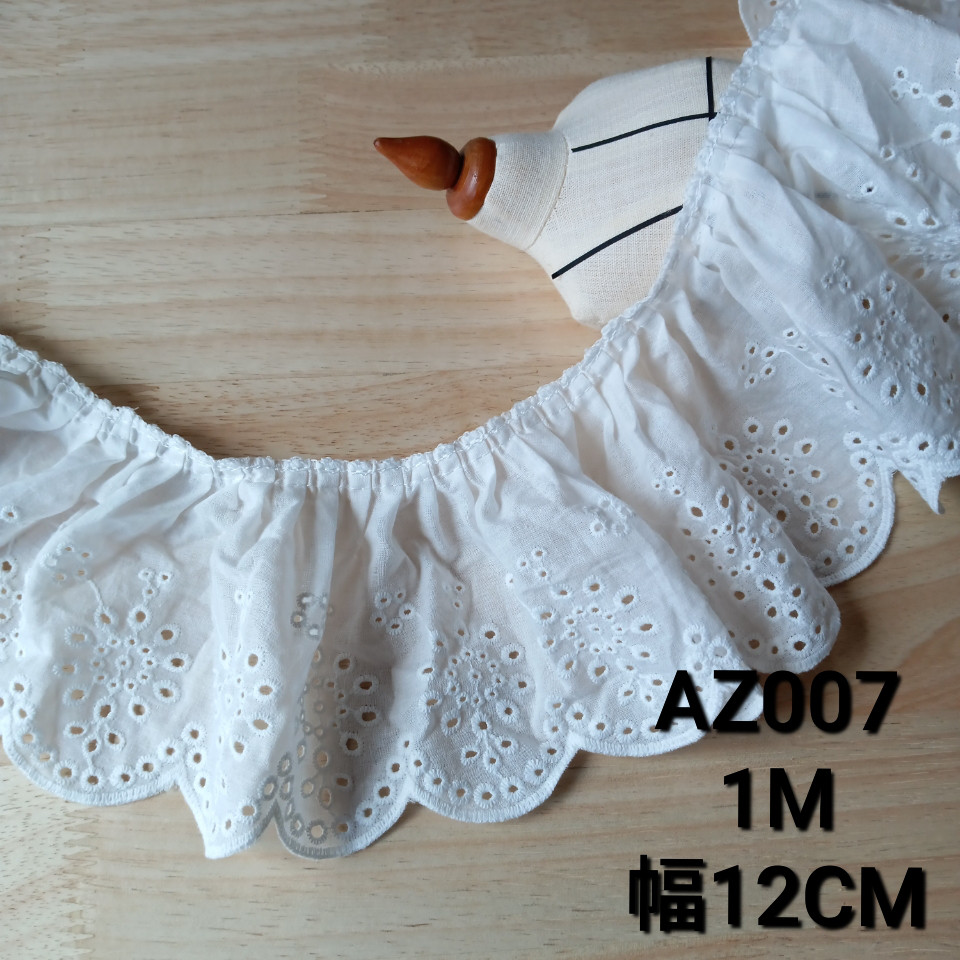 トルコレース【Hiko様オーダー品　マクラメレース　ギャザーフリル】ハンドメイド