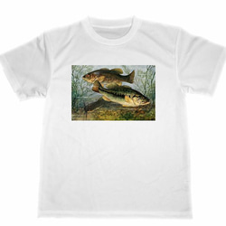 ブラックバス 絵画 ドライ Tシャツ 2 ルアー釣り グッズ フィッシング