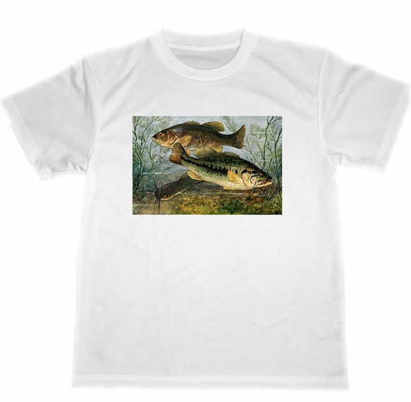 ブラックバス 絵画 ドライ Tシャツ 2 ルアー釣り グッズ フィッシング