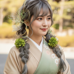 水引蝶々 髪飾り 成人式 結婚式 卒業式 七五三 和装 振袖 袴 色打掛 白