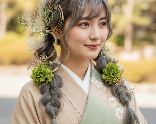 水引蝶々 髪飾り 成人式 結婚式 卒業式 七五三 和装 振袖 袴 色打掛 白