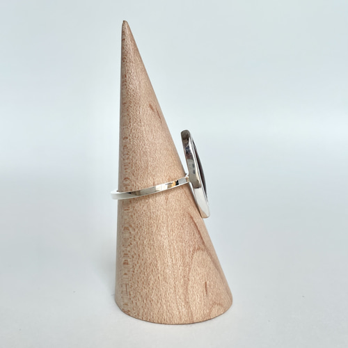 希少! アンモライトリング サイズ10.5号 シルバー950 〈送料無料〉SR