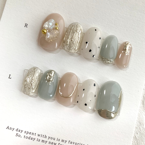 ﾈｲﾙﾁｯﾌﾟ】no.31 ニュアンスネイル/お呼ばれネイル/ジェルネイル/韓国  