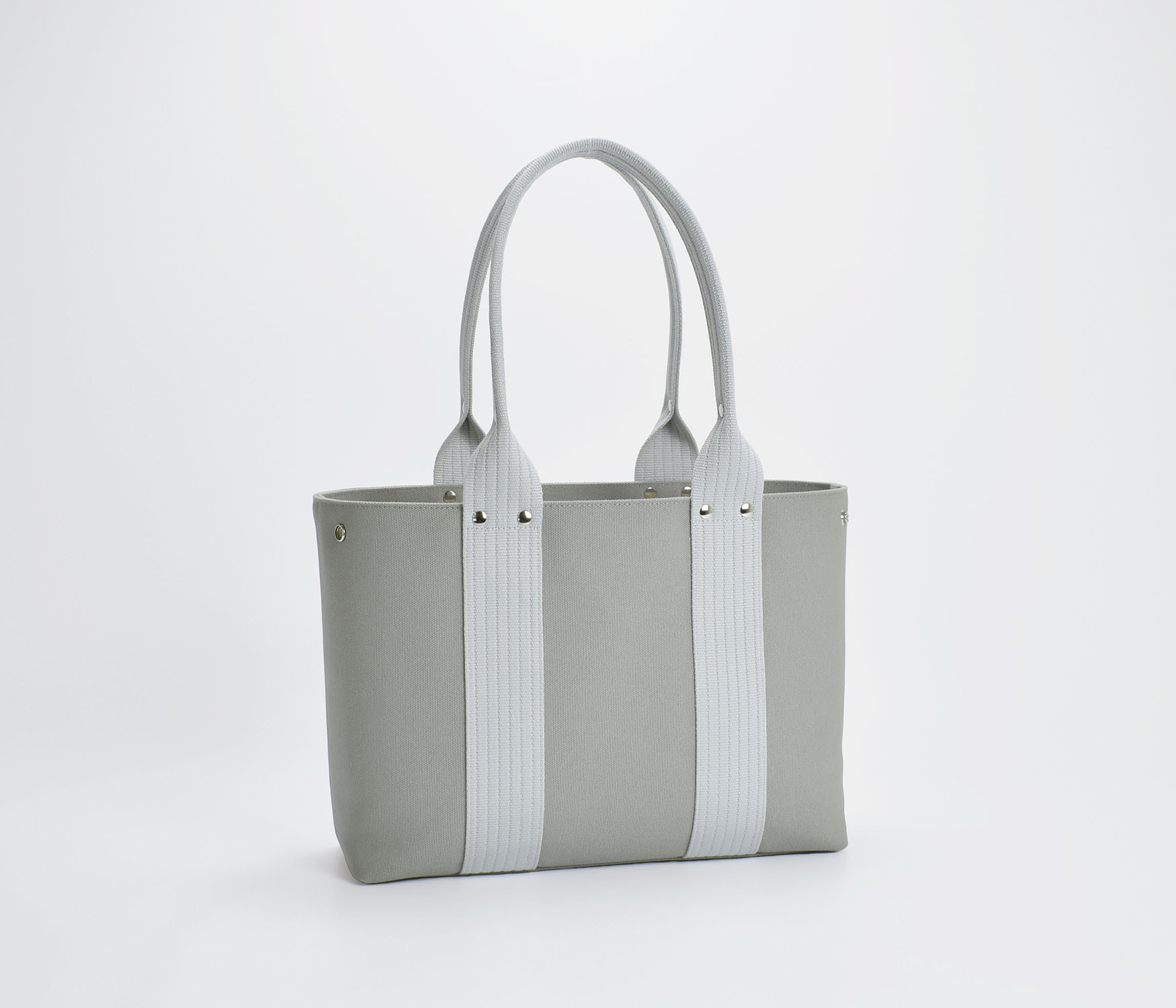 【受注製作】A4キャンバストート ロング（Ｌグレー×Ｌグレー）