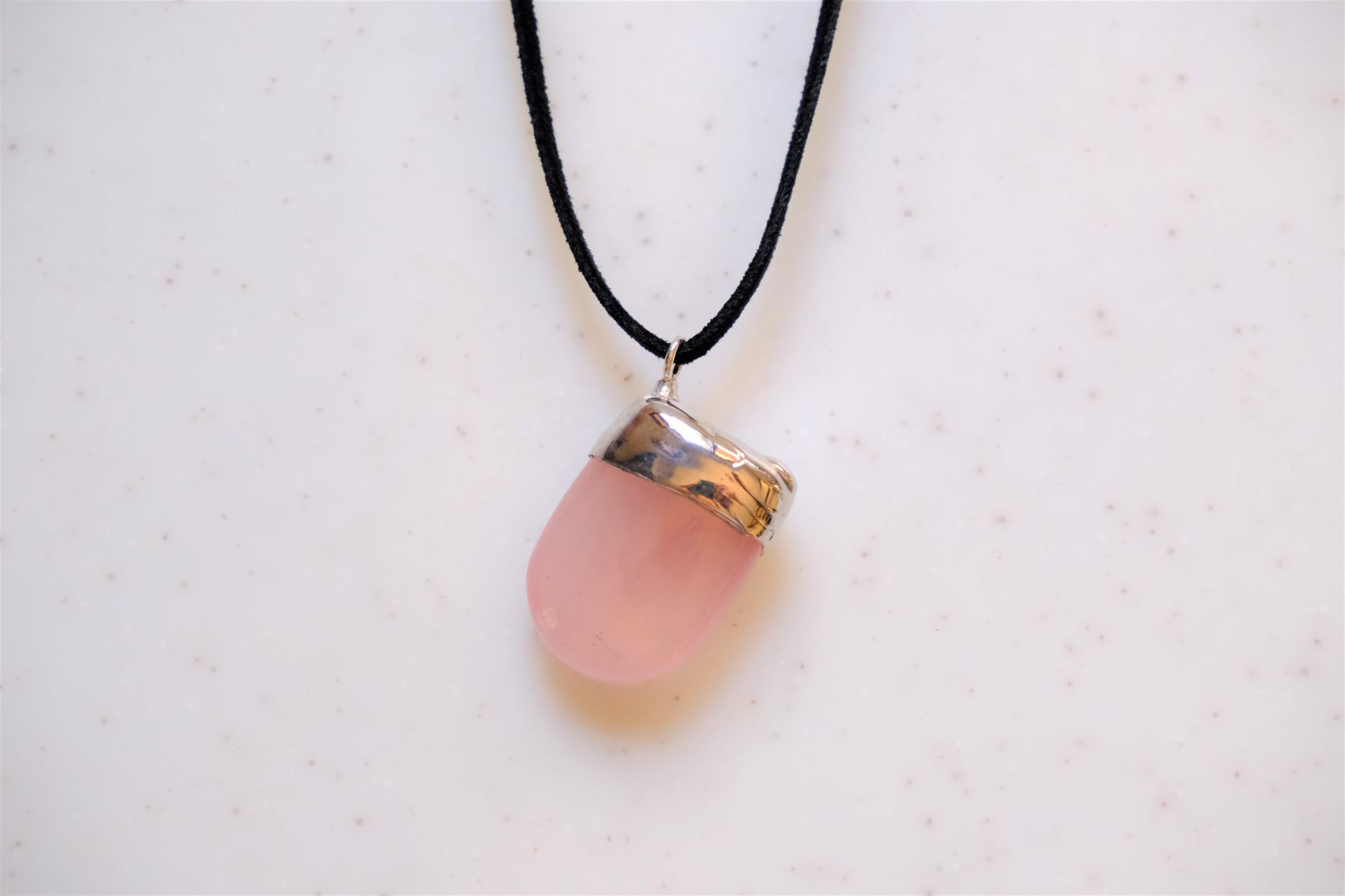 シルバー冠とローズクォーツ