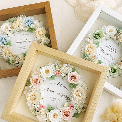 結婚祝いにも♡選べるメッセージプレート*washi no hana*フラワー
