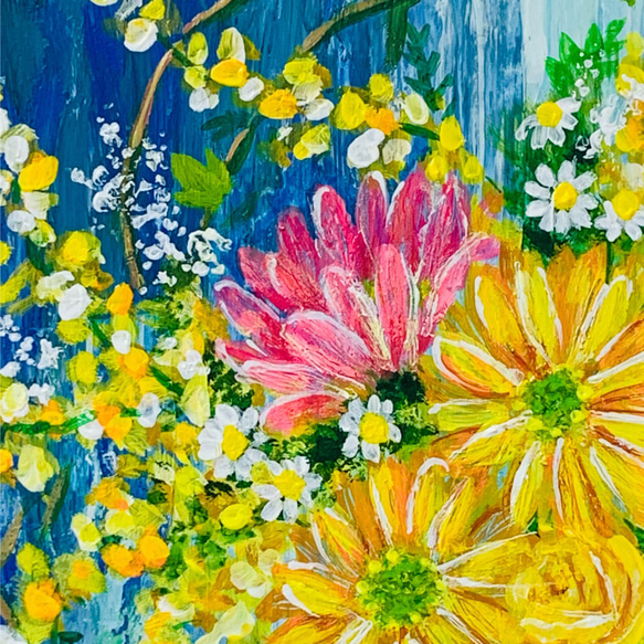 【受注制作】原画 花束ーあふれる喜び　春色 虹 6枚目の画像