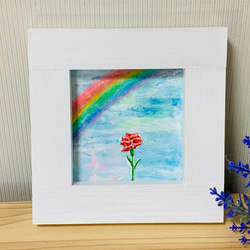 【受注制作】原画 花束ーあふれる喜び　春色 虹 12枚目の画像