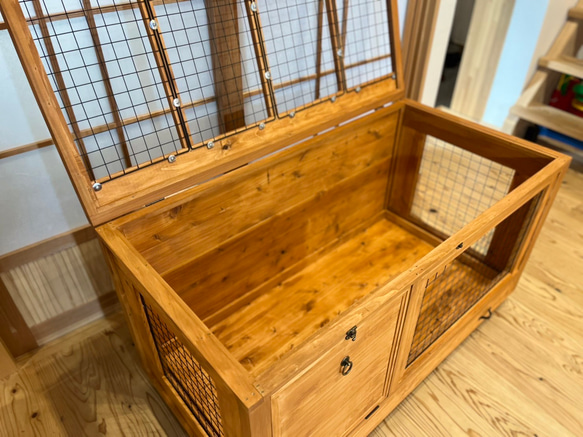 木製ケージ　ウサギ小屋　ネコの家　ペット小屋　サークル　動物　フェレット　チンチラ　屋外 