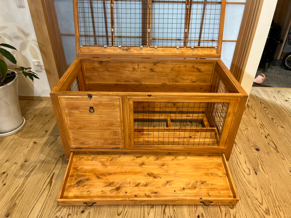 木製ケージ　ウサギ小屋　ネコの家　ペット小屋　サークル　動物　フェレット　チンチラ　屋外 
