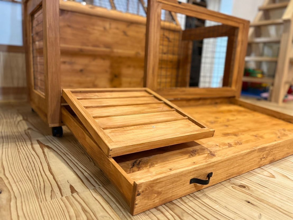 木製ケージ　ウサギ小屋　ネコの家　ペット小屋　サークル　動物　フェレット　チンチラ　屋外 