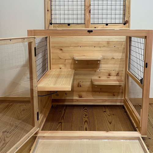 木製ケージ ウサギ小屋 ネコの家 ペット小屋 サークル 動物