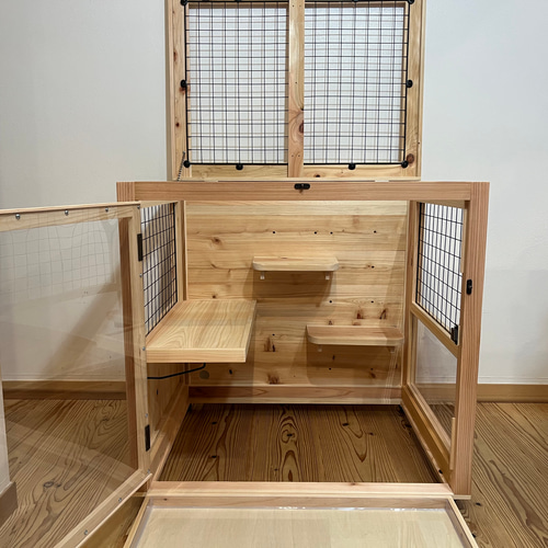木製ケージ ウサギ小屋 ネコの家 ペット小屋 サークル 動物 フェレット