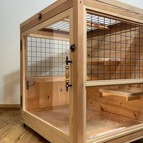 木製ケージ ウサギ小屋 ネコの家 ペット小屋 サークル 動物 フェレット