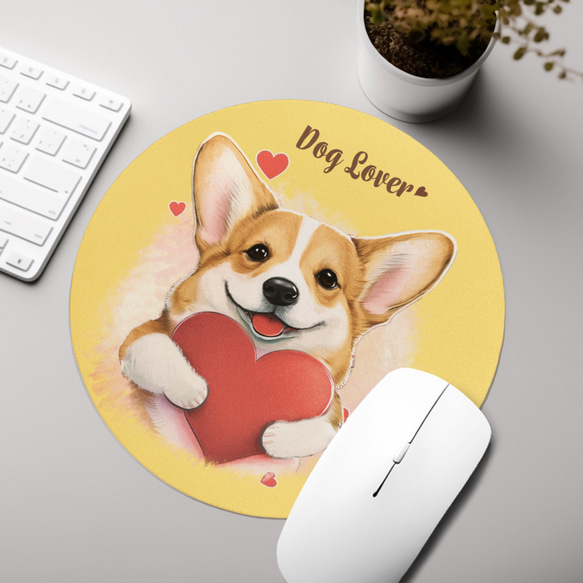 【 ”キュンです”シリーズ　犬種選べる マウスパッド 】 パステルカラー　犬　ペット　うちの子　犬グッズ　プレゼント 10枚目の画像