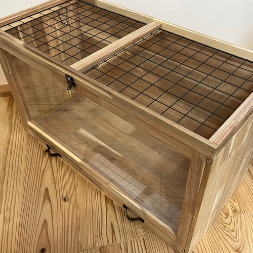 広葉樹 アカシア 木製 ハンドメイドケージ ハウス・小屋 NA