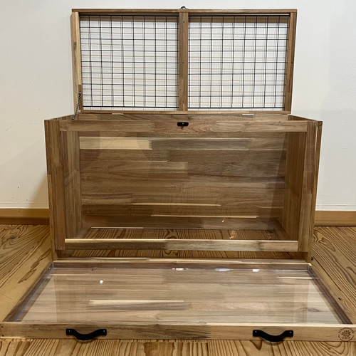 広葉樹 アカシア 木製 ハンドメイドケージ ハウス・小屋 NA