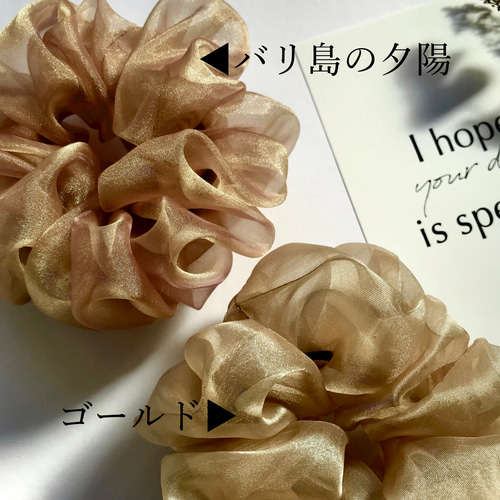 新作2024✨おしゃれな大人のためのオーガンジーシュシュ✨シンプル 