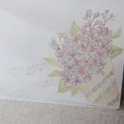 ライラックの花♡メッセージカード　５０枚セット 2枚目の画像