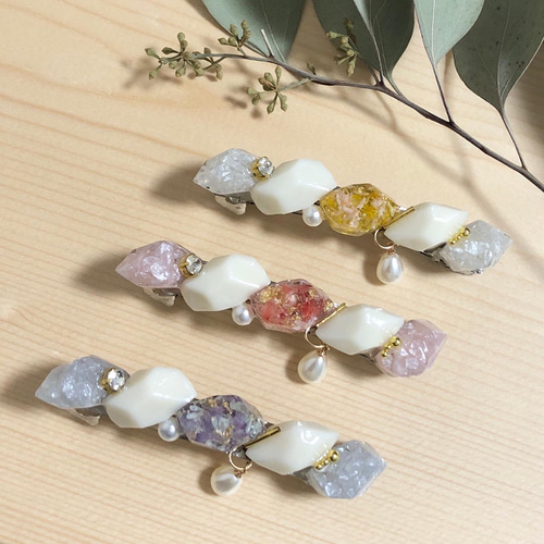 鉱石風レジンバレッタ バレッタ nojico*** 通販 15695749｜Creema
