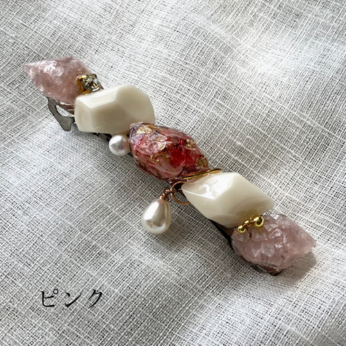 鉱石風レジンバレッタ バレッタ nojico*** 通販 15695749｜Creema