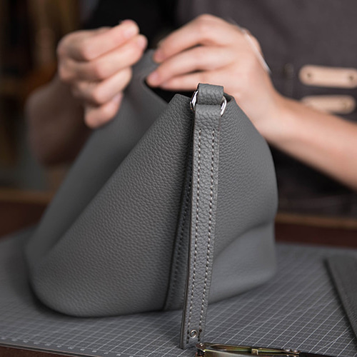 手縫いが必要な半製品】Togo牛皮菜バスケットバッグDIY手作り材料