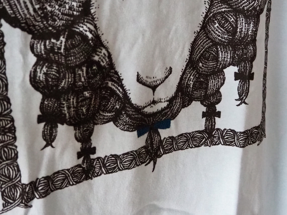 羊イラストTシャツ（水色）Mサイズ 3枚目の画像
