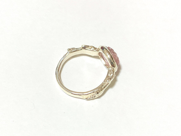飛びうさぎのリング・ピンクトルマリン 4枚目の画像