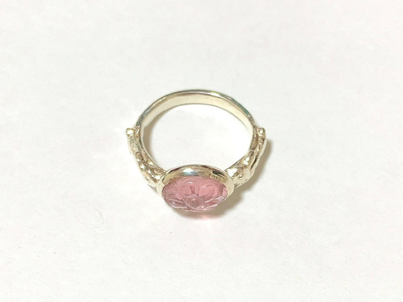 飛びうさぎのリング・ピンクトルマリン 5枚目の画像