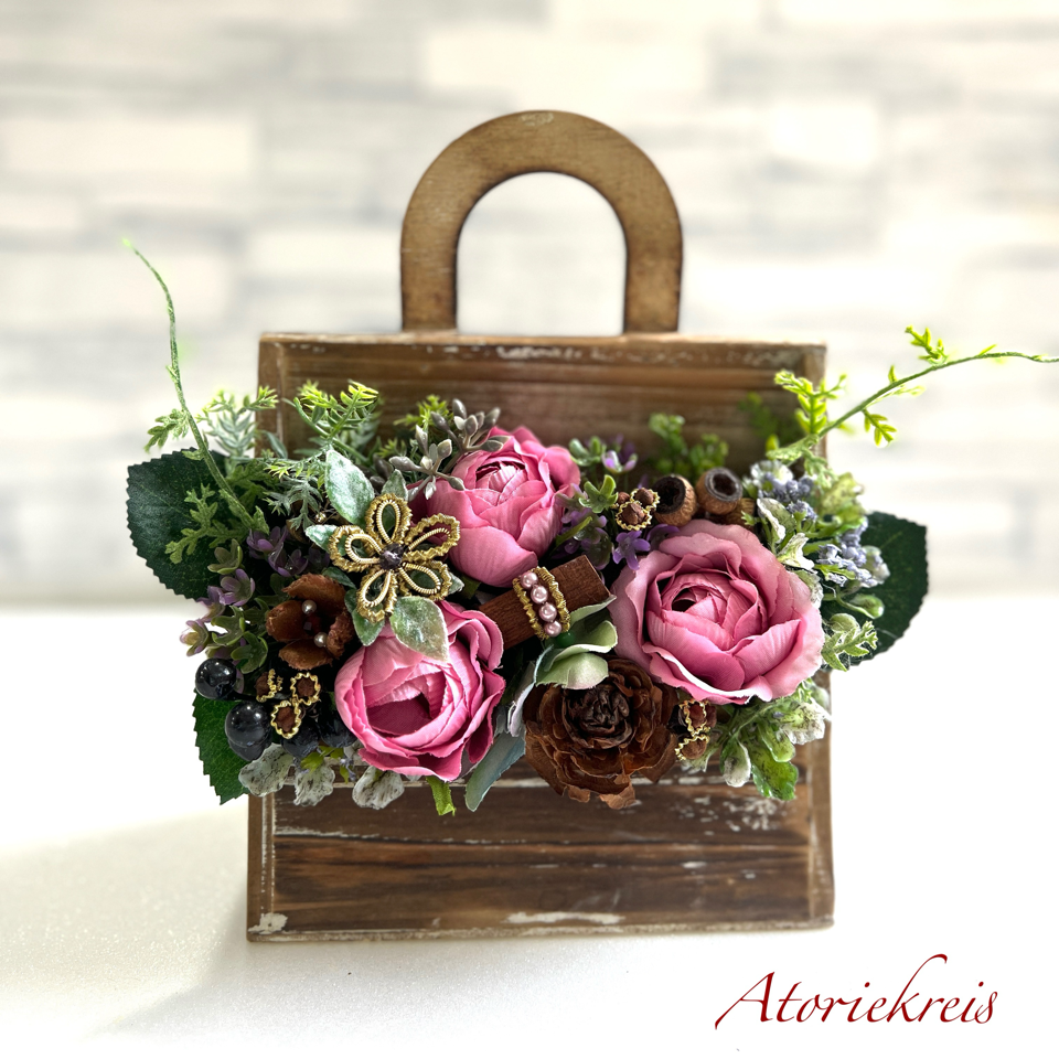 【今だけお得な送料無料】フラワーギフト 造花アレンジメント 花ギフトプチギフト お祝いの花 ギフトBOX 贈答品 贈り物