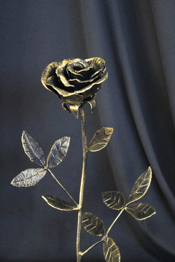 手作り　ハンドメイド　鉄製　薔薇　フラワー MetalRose【small】鉄の薔薇 アートフラワー Re:rureCraft 通販