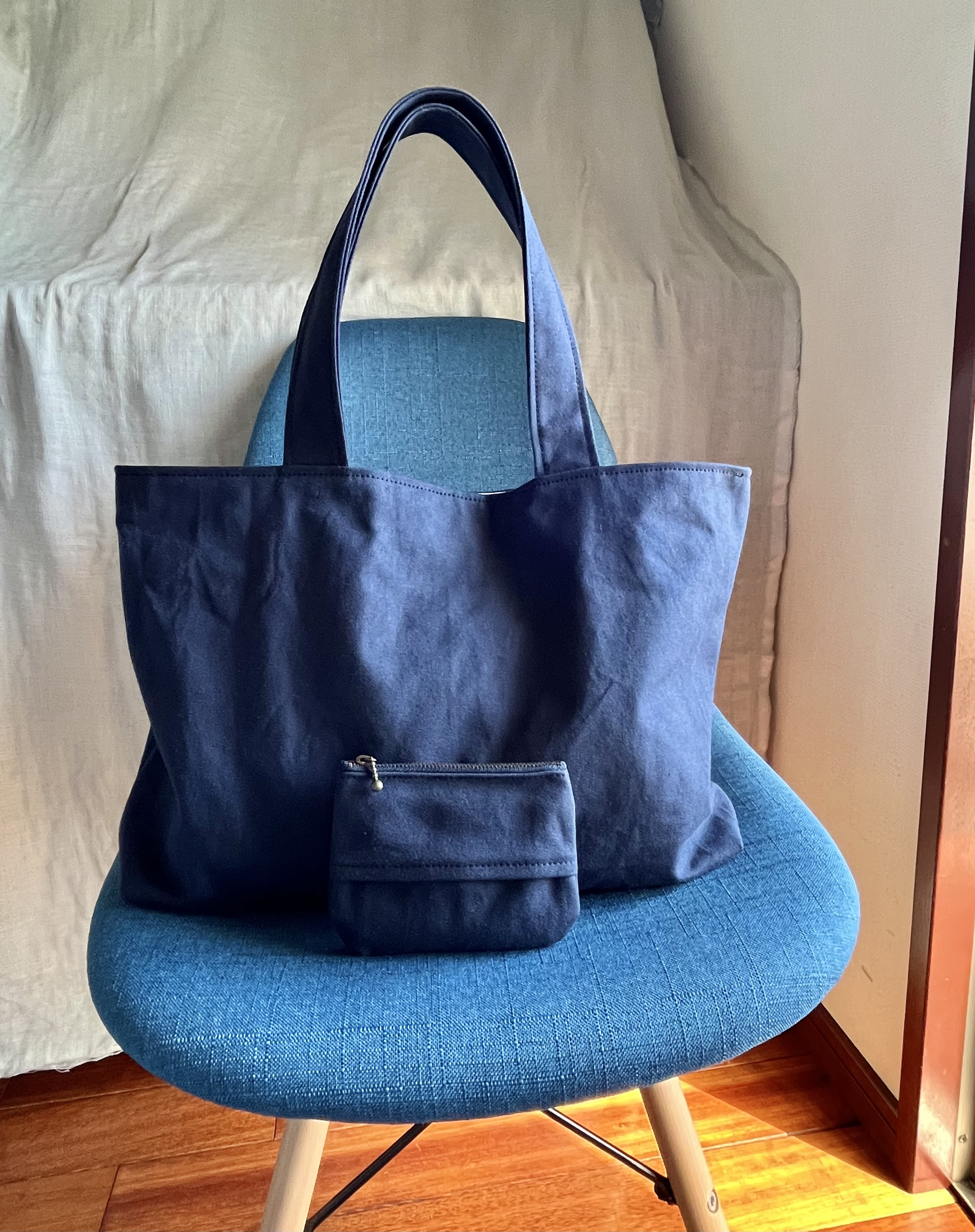 【納期1か月】A4トートバッグ+ティッシュポーチの2点セット　お好きな色で♡ プレゼントにも♪　creema限定