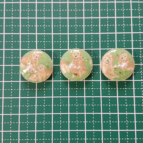 犬のボタン☆6個 j-15 送料無料/ゴールデンレトリバー/ボタン 