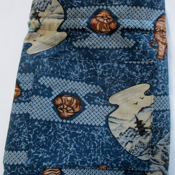７０４２　大島紬の着物で作った巾着袋＃送料無料 7枚目の画像