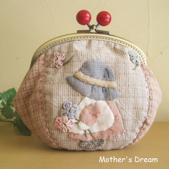 ハンドメイド 15cmがま口ポーチ すーちゃんグラム ハンドメイド 15cm