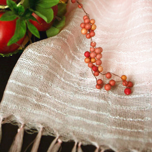 草木染めシルクストール 西洋茜で染めた上品な薄ピンク色 ☆母の日にも