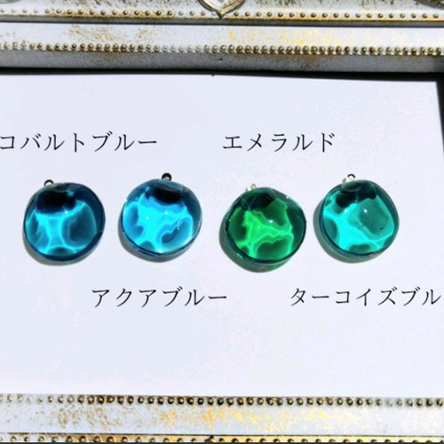 toy★海レジン波紋キーリング★ターコイズペア toy☆海レジン波紋キーリング☆ターコイズペア ターコイズブルー