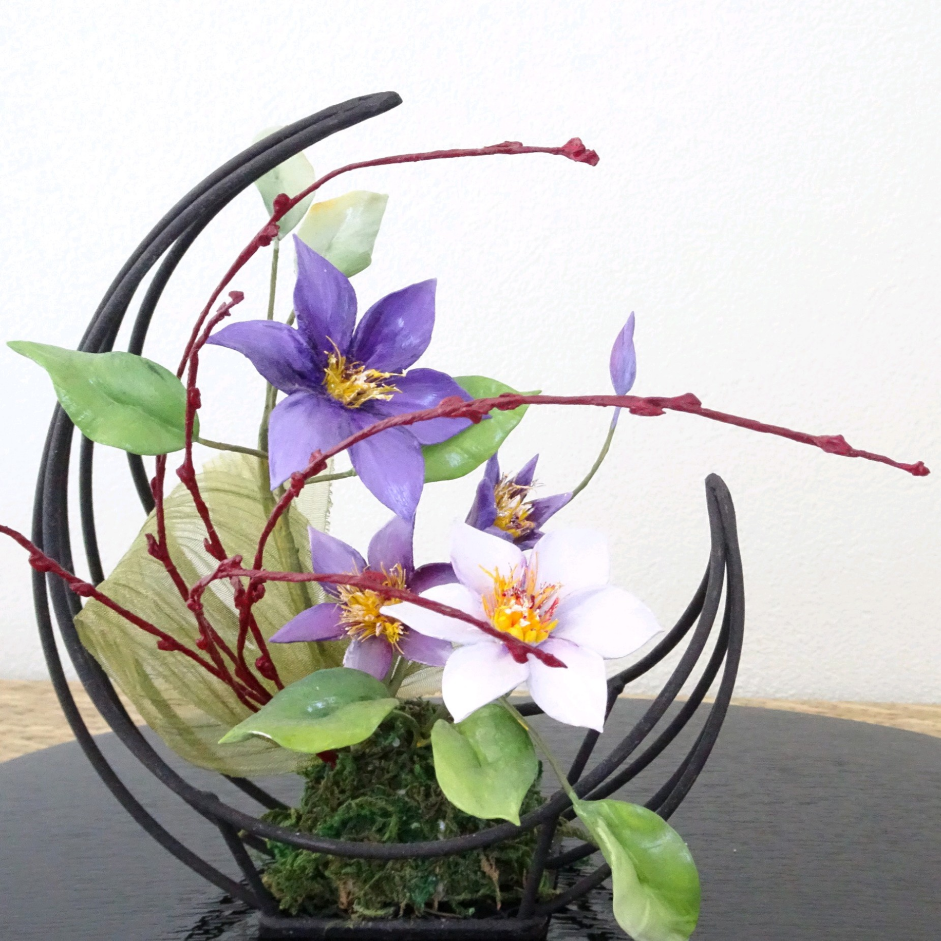 専用【ハンドメイド樹脂粘土】お正月 パンアート 和風造花アレンジメント