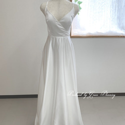 ウェディングドレス カラードレス レンガ色オフホワイト パーティードレス ワンピース 花嫁 二次会 gcd_7111 3枚目の画像